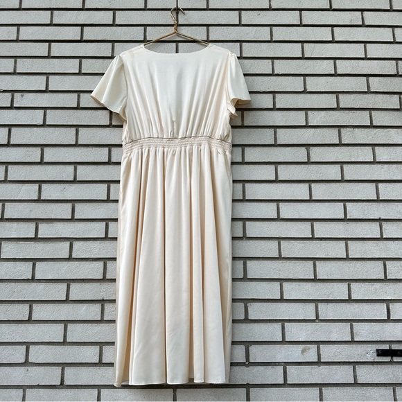 NWT Baltic Born Poppy Satin Midi Dress Cream Ivory - Picture 8 of 14